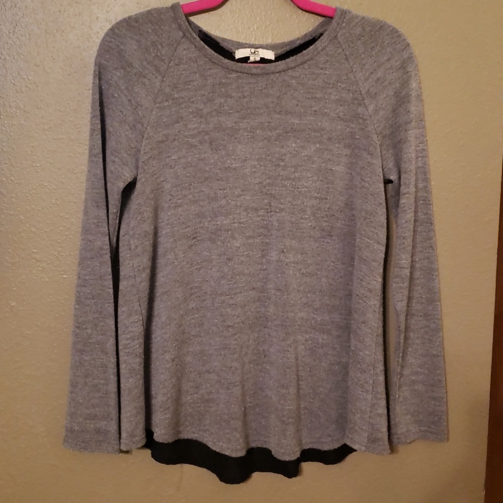 Grey Sweater with sheer black back